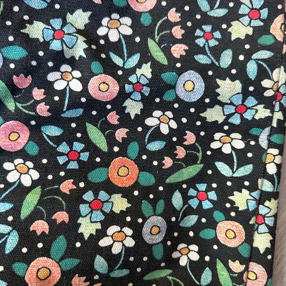 Mary Engelbreit Cloth Girl Heart Here Floral Tote Bag Shopping Sack Vintage - Picture 4 of 9